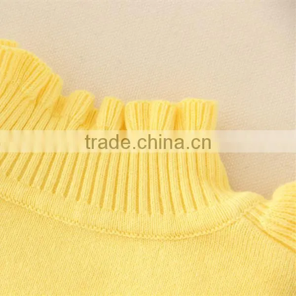 Autumn Winter Plain Hot Sales Clothes Children Cardigan Girls Pullovers Pure Yellow Sweaters For Winter photo-4