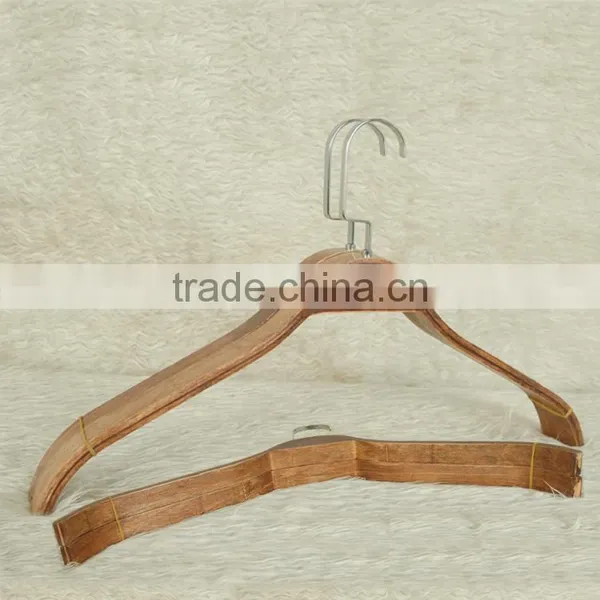 Brand New Low-price Wooden Coat Hanger Antique Wooden Suits Hanger Wooden Hanger photo-2