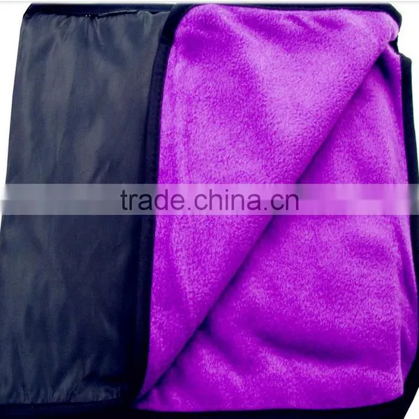 Spring Travel Knitted Two Sides Brushed Plaid Microfiber Picnic Blanket photo-4