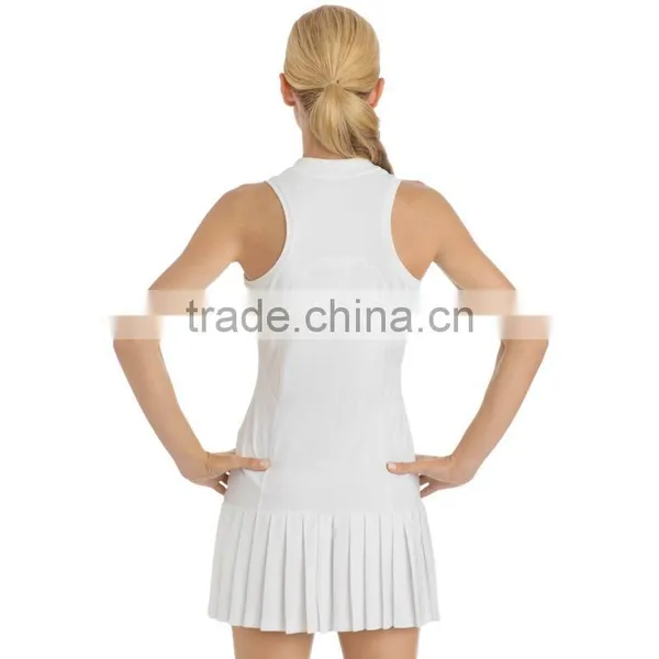 Conjoined Pleated Tennis Unlined Upper Garment Popular Tennis Skirt Suits for Girls photo-4