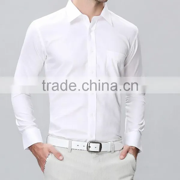 Wholesale Pure Cotton White Shirts for Men Stylish Quality Men Office Shirts photo-4