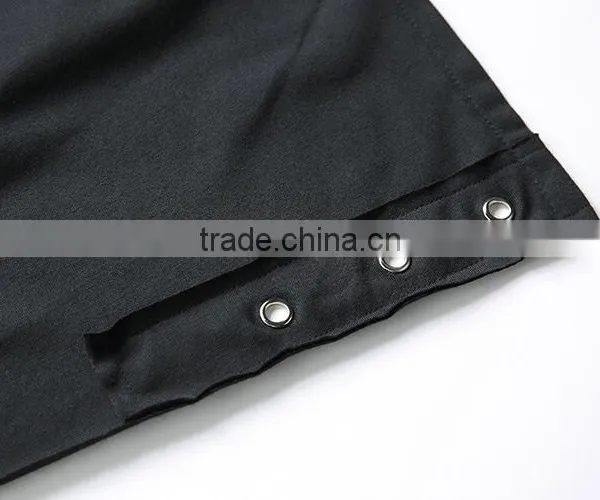 Men Black Zipper o Ring Hip Hop t Shirt With Hood photo-6