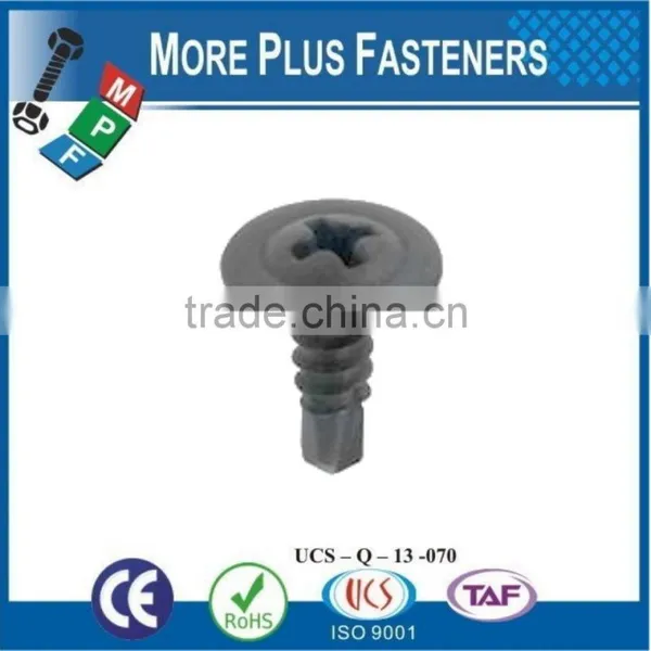Made in Taiwan Carbon Steel Drilling Tek Screw Phillips Washer Head Tek Roofing Screw photo-3