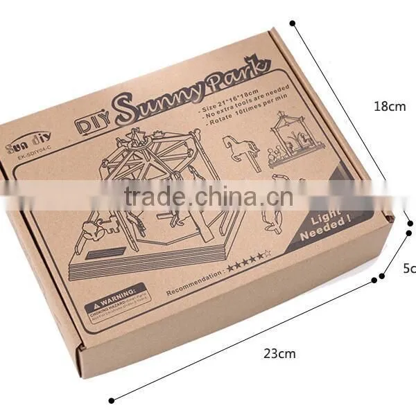 Wooden Children DIY Puzzle Toy Handmade Building Block Model Educational Diy Solar Puzzle Toy for Kids photo-5
