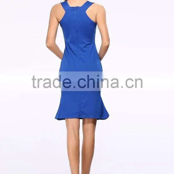 Hot Sale Women Latest Fashion Irregular Strips Casual Beach Dress SD29 photo-2