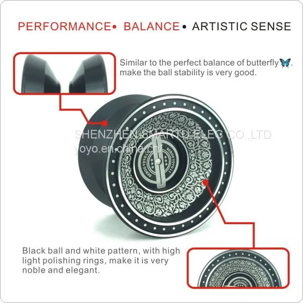 BEBOO YOYO L1 Black Metal Yoyo Professional Yoyo for Alloy Aluminum