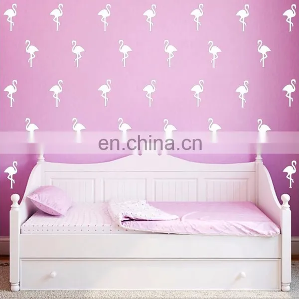 Attractive Ins Style Flamingos Vinyl Wall Sticker Children Room Home Decoration Mural Roon Decal photo-2
