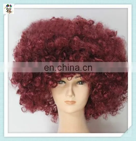 Cheap Colors Synthetic Party Sports Fan Big Curly Afro Wigs HPC-0014 photo-3