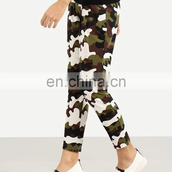 Wholesale High Quality Casual Drawstring Waist Camouflage Pants For Man And Woman photo-2