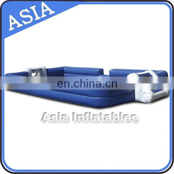 New Design Double Wall Blue Inflatable Soccer Pich / Football Arean for Club Events photo-2