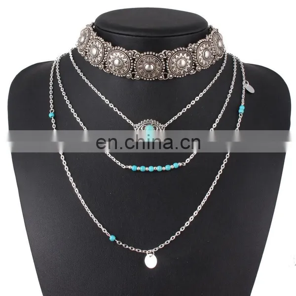 Hot Selling Fashion Jewelry Multilayers Choker Necklace Setting photo-2