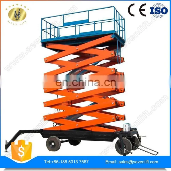 7LSJY Shandong SevenLift Hydraulic Wholesale Outdoor Use Manual Low Noise 16m Mobile Scissor Lift Table photo-4