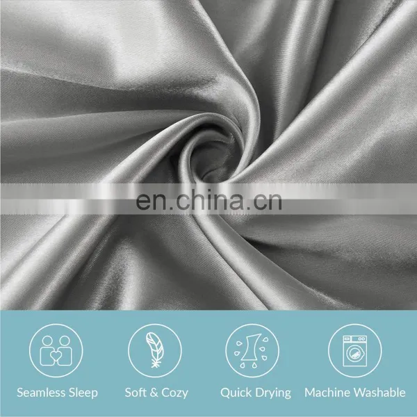High Quality Sensitivities Cozy Soft Seamless Sleeping Silver Silk Hair Body Pillowcase For Women photo-7
