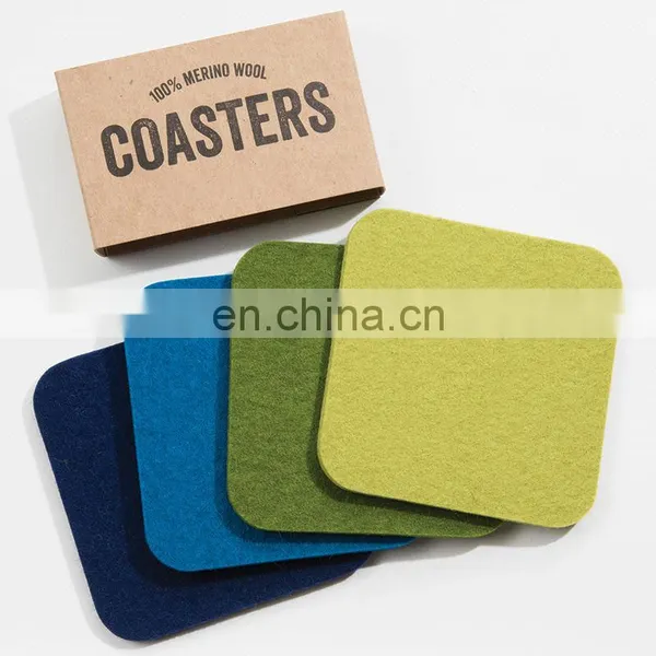 Home Decoration Custom Absorbent Drink Felt Coasters photo-2