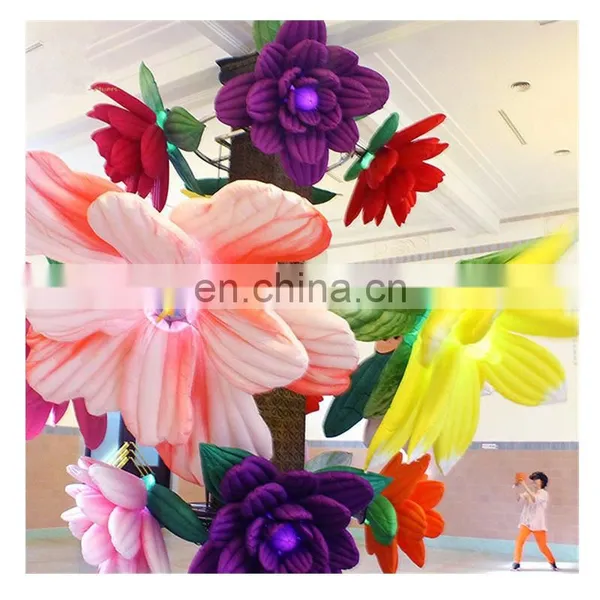 Colorful LED Inflatable Flower Chain Wedding Flower Stage Decoration For Sale photo-6