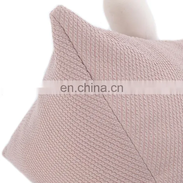 High Quality Plain Light Casual Portable Cheap Small Pink Pillows Multi Functional Foldable Folding Triangular Pillow for Home photo-6