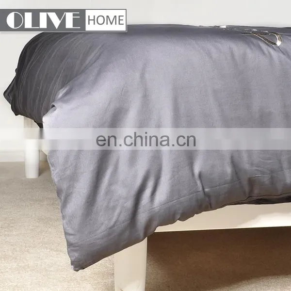 2018 OLIVEHOME 100% Cotton Soild Color Queen Size Home Embroidery Quilt Set Children Bedding Sets Black Comforters photo-3