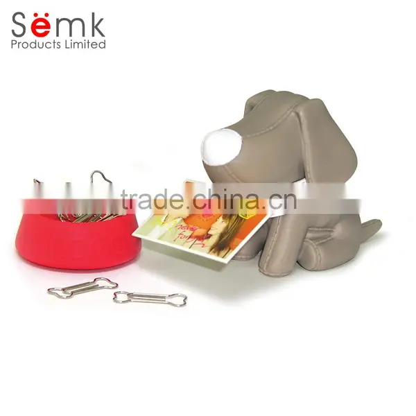 Hot Sale Plastic Customized Shape Cute Dog Magnetic Paper Clip Holder photo-3