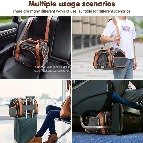 Carrier With Big Space, 5 Mesh Windows, 4 Open Doors for Comfortable Travelling Luxury Designer Dog Carrier photo-3