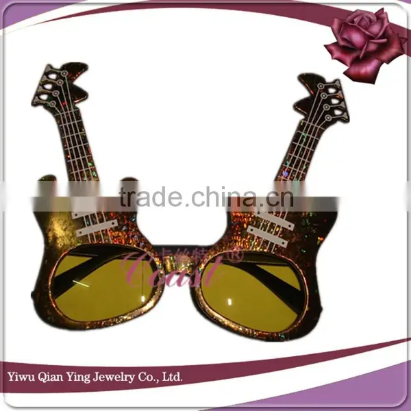 Plastic Laser Color Guitar Shaped Party Glasses photo-4
