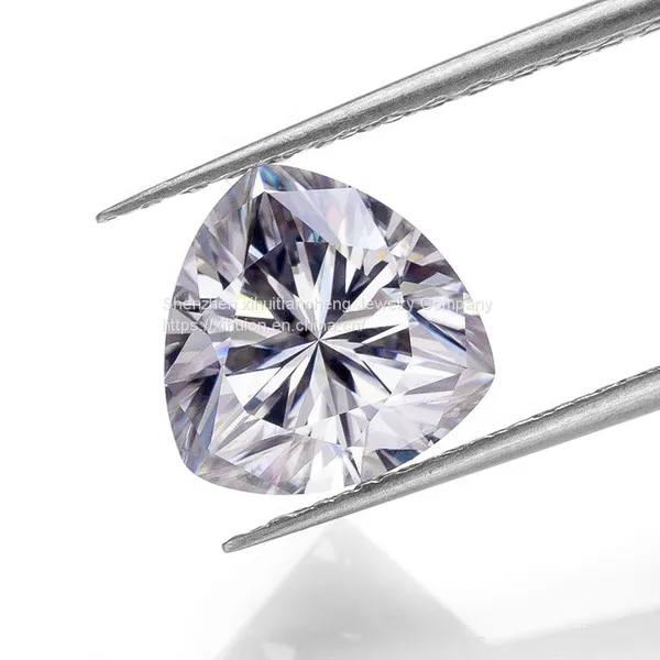 Loose Moissanite Bead 5*5mm Trillion Cut Small Size EF Color - (Color: EF) Melee Moissanite photo-2