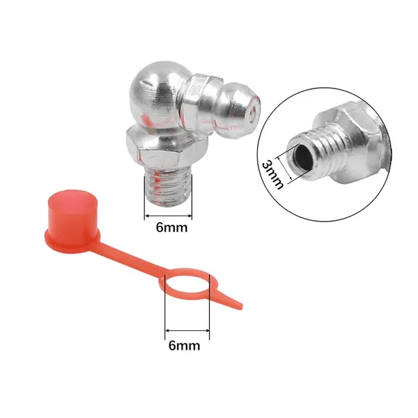 M8x1.25 Grease Fitting Straight 180 Degree Angle Galvanized Steel For Car Truck photo-2