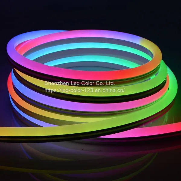 Hot Selling Neon LED Lights Flexible Soft Strip 10*23MM WS2811 Neon Tube RGB Pixel Light Silicone Neon Flex Strip Light photo-2