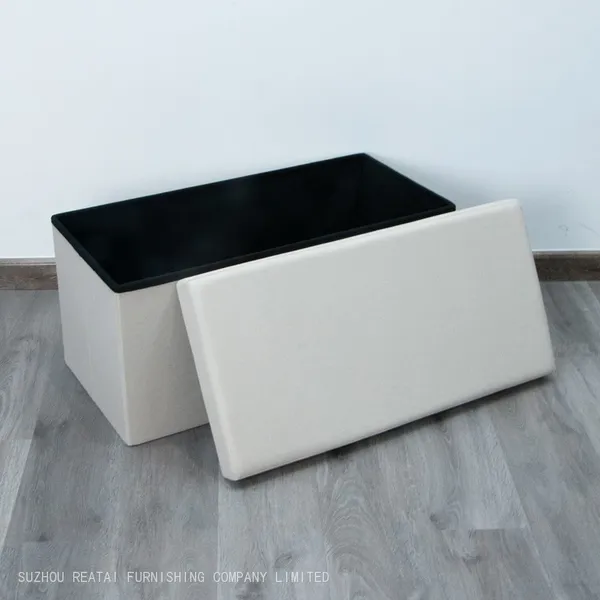 Foldable Storage Ottoman photo-2