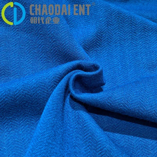 Dyed Double Jacquard Knitted 100%RPET Recycled Polyester 32S Fabric for Sofa Pillow photo-3
