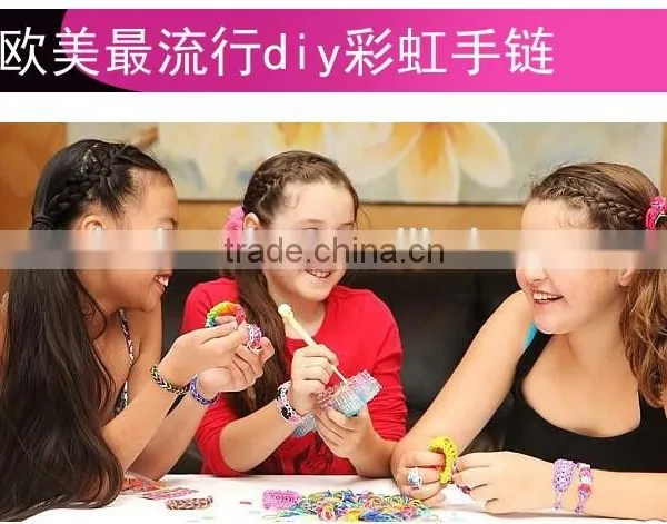 Popular Colorful Rainbow Bands Rubber Kids Kit Bands 200/300/600pcs Factory OEM Cheap Price photo-6