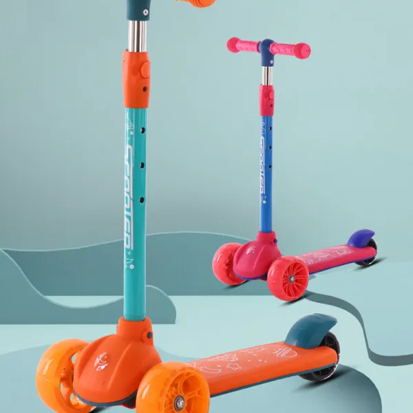 Patín de niño, patín de pedal con ruedas flash plegable, patín para niños de 1 a 6 años (Wechat: 13510231336)
