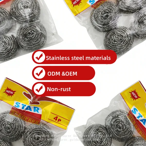 Multi Pack Durable Steel Wire Cleaning Ball Kitchen Supply photo-3