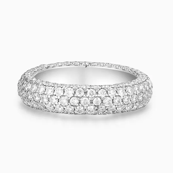 Shining Star Jewelry Trendy Solid 925 Silver Iced Out Moissanite Women's Ring