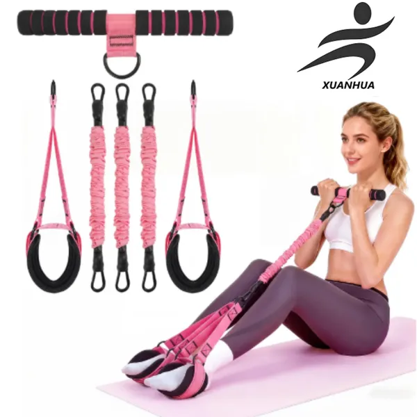 Pedal Resistance Band With Handle, Adjustable Multifunction Exercise Bands