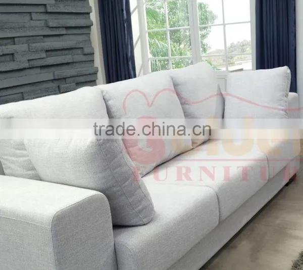 Living Room Furniture White Leather Corner Sofa C01-1 photo-4