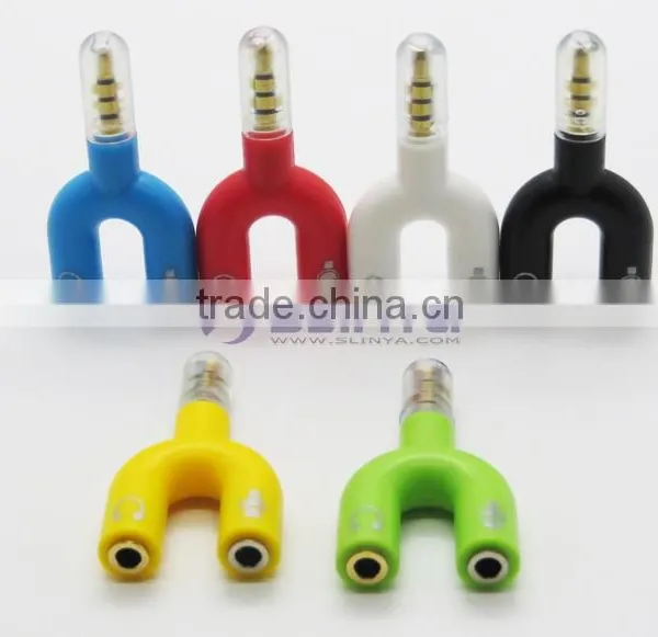 Y Splitter Adapter Cable Male 3.5mm to 2 Female 3.5mm Socket Earphone Extension Cable photo-2