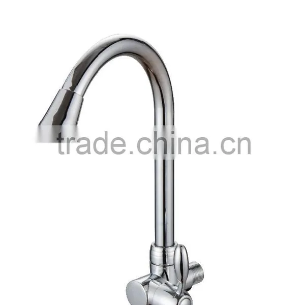 SS14010B1 Wall Mounted Chroming Bridge Kitchen Faucet photo-2