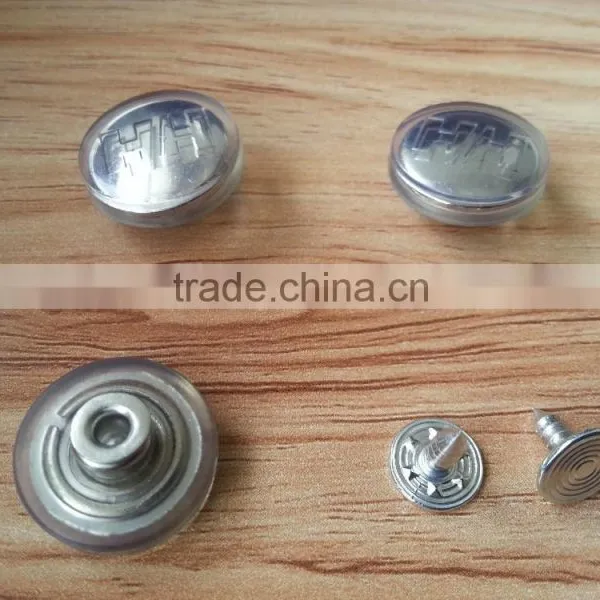 Transparent Rubber Covered Jeans Button For Jackets or Jeans --- J1538 photo-3