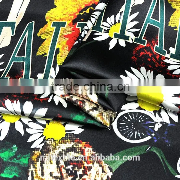 Digital Printed Plain Satin Silk Fabric for Dressing With 16mm photo-3