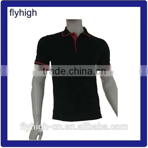 Men's 100% Cotton Pique Polo Shirt With Strip Collar photo-2