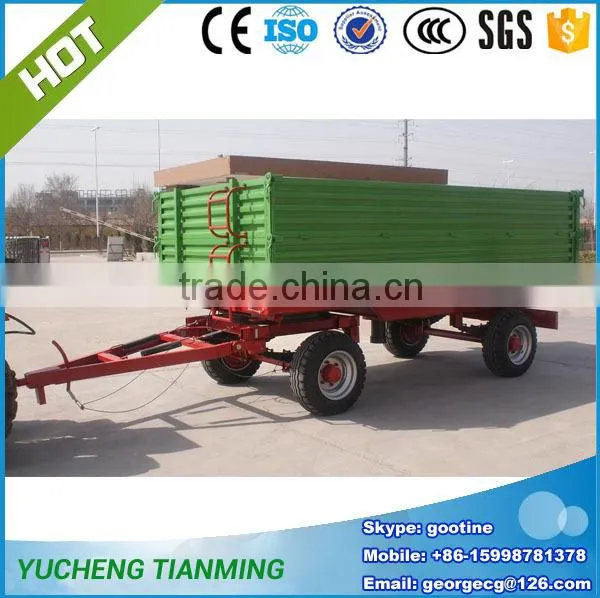 Tractor Drag Two Wheels 3 Tons Farm Trailers for Sale photo-2