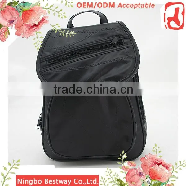 Pu Lambskin Cheap Plain Backpack for Girl, Leather Backpack Cheap photo-3