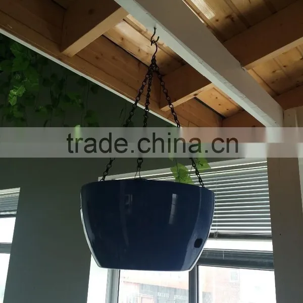 Hanging Flower Pot , Home Garden Plastic Flower Pot ,Hanging Planter With Iron,hanging Basket, photo-2