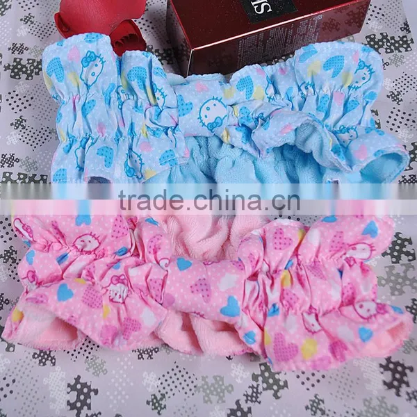Beautiful Korean Hello Kitty Printed Cartoon Polyester Thin Towel Hairband for Women or Kids photo-4