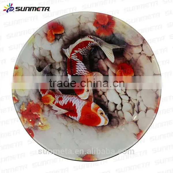 SUNMETA Factory Personalized 10 Inch Sublimation Toughened Glass Plate for 3D Vacuum Machine photo-3