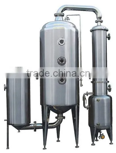 High-efficiency Vacuum Single-effect Milk Water Alcohol Juice Evaporator /Distiller photo-2