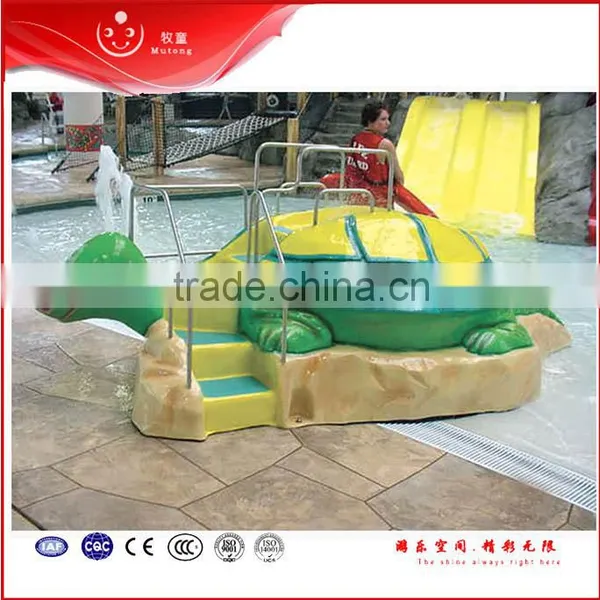 Fiberglass Turtle Kids Slide Swimming Themed for Summer Kids Play