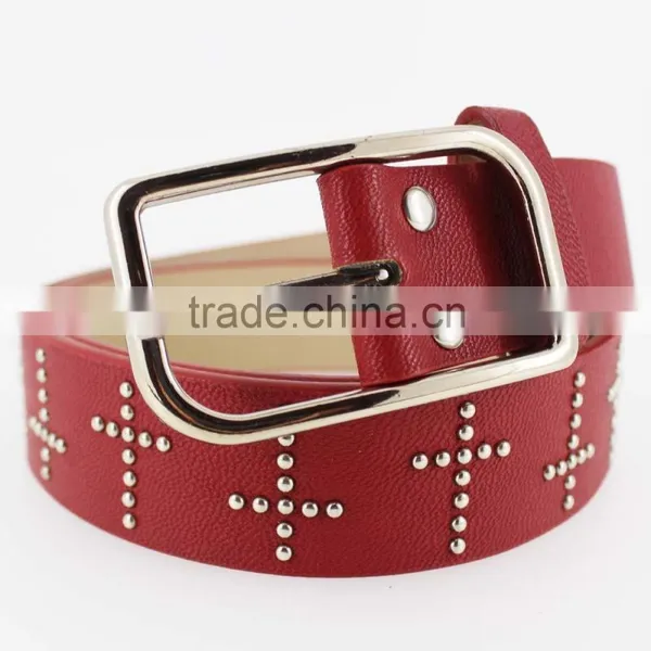 Women's Fashion Studded Belts for Jeans With pu Leather Square Accessories photo-4