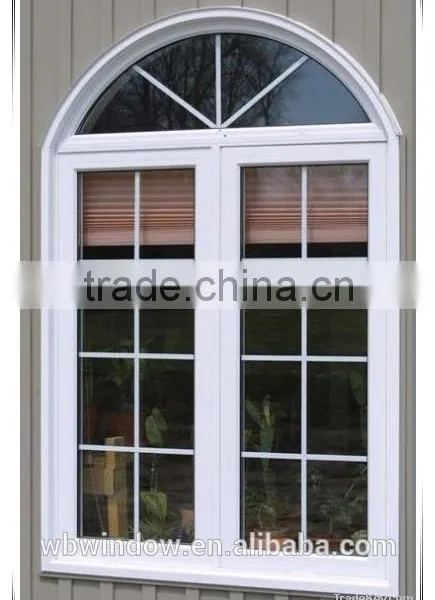 2016 Hot Sale French Style UPVC/PVC Casement Window With Grill Insert photo-2