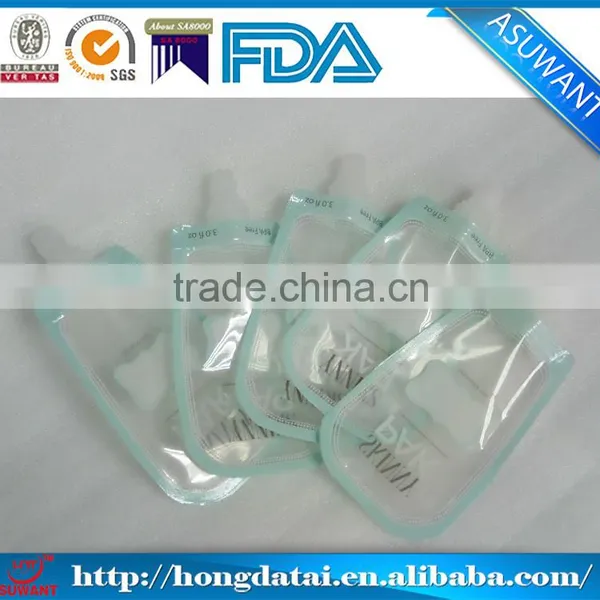 Plastic sample pouch cosmetic